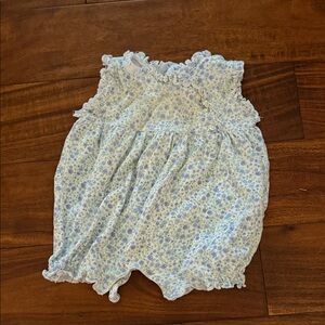 Kissy Kissy Blue and White Floral Romper